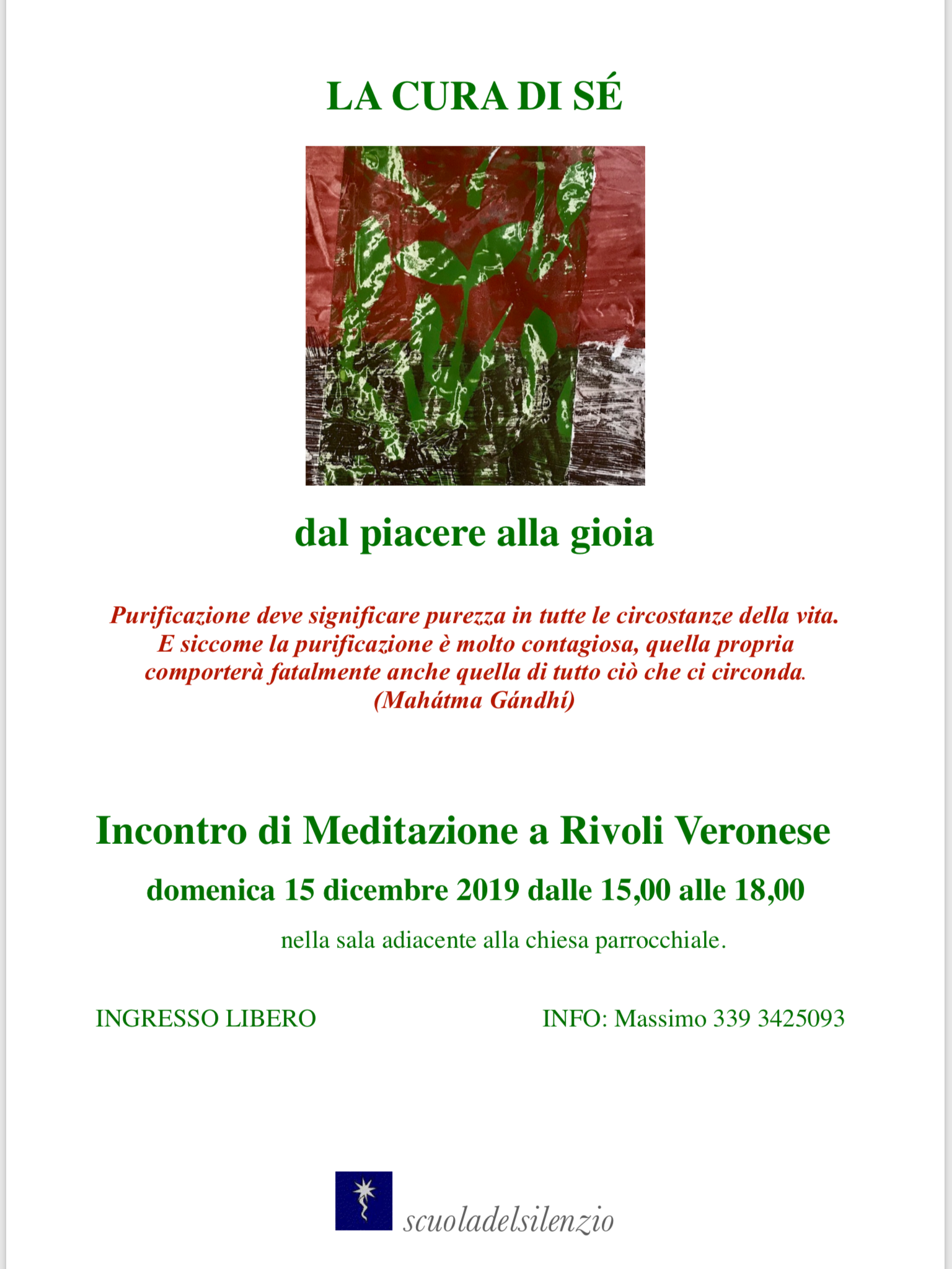 Meditazione del 15 dicembre a Rivoli
