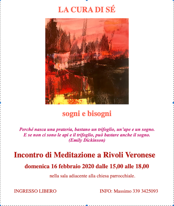 Meditazione del 16 febbraio a Rivoli Veronese